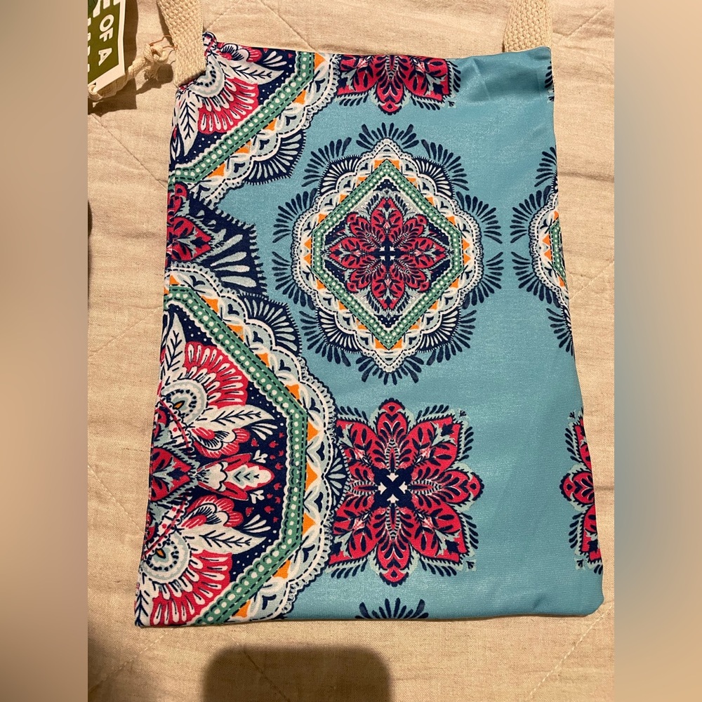 Refried Apparel crossbody in turquoise paisley